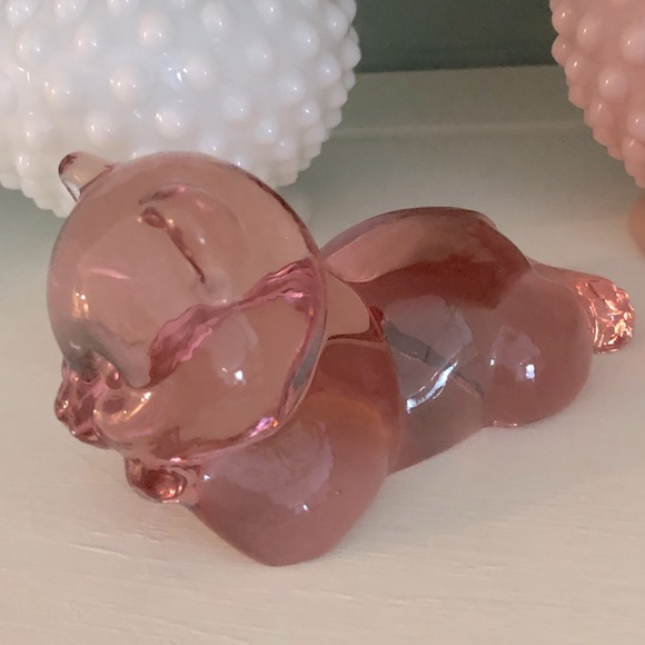 Fenton Other - Fenton • Daydreaming Bear with Sticker, baby shower gift, Excellent Condition